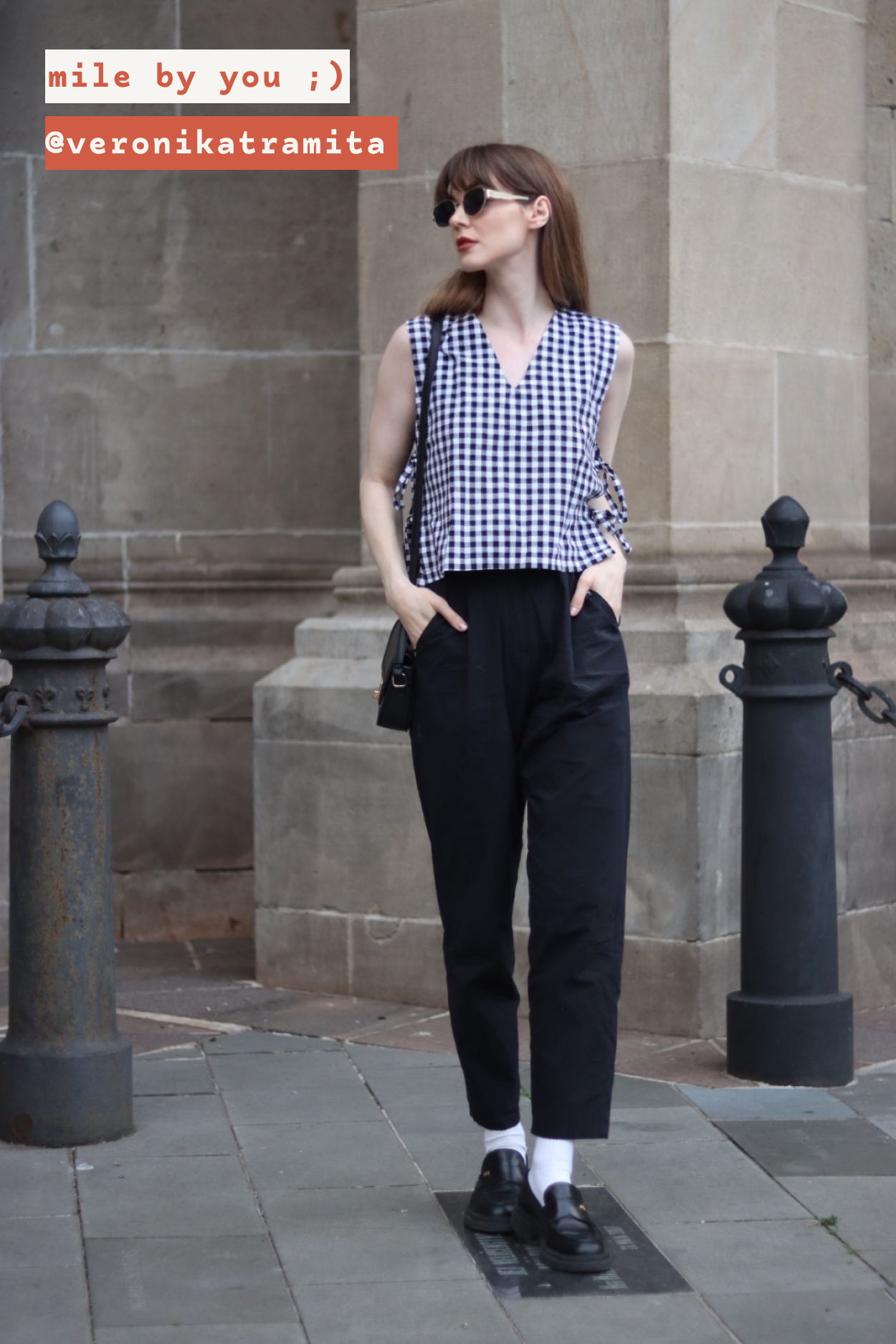 mile káro lastúria dámsky top S