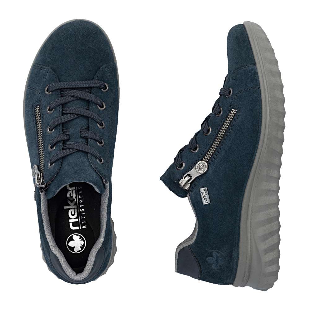 Dámske poltopánky RIEKER 59000-14 modrá W5