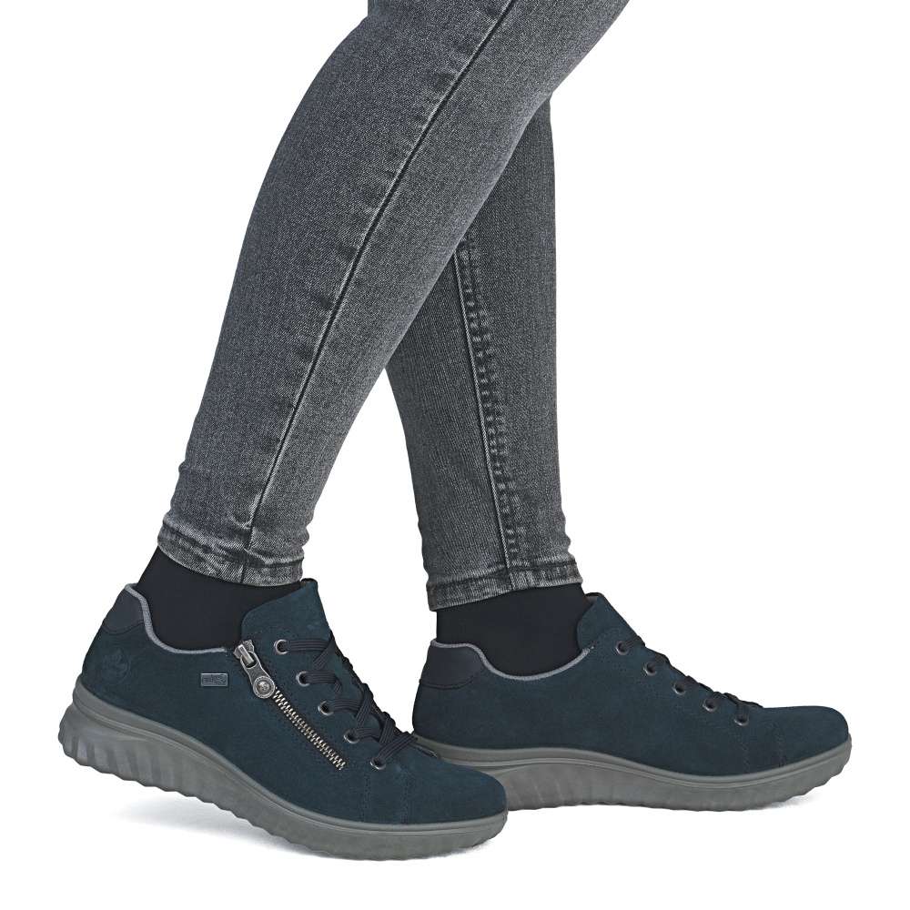 Dámske poltopánky RIEKER 59000-14 modrá W5