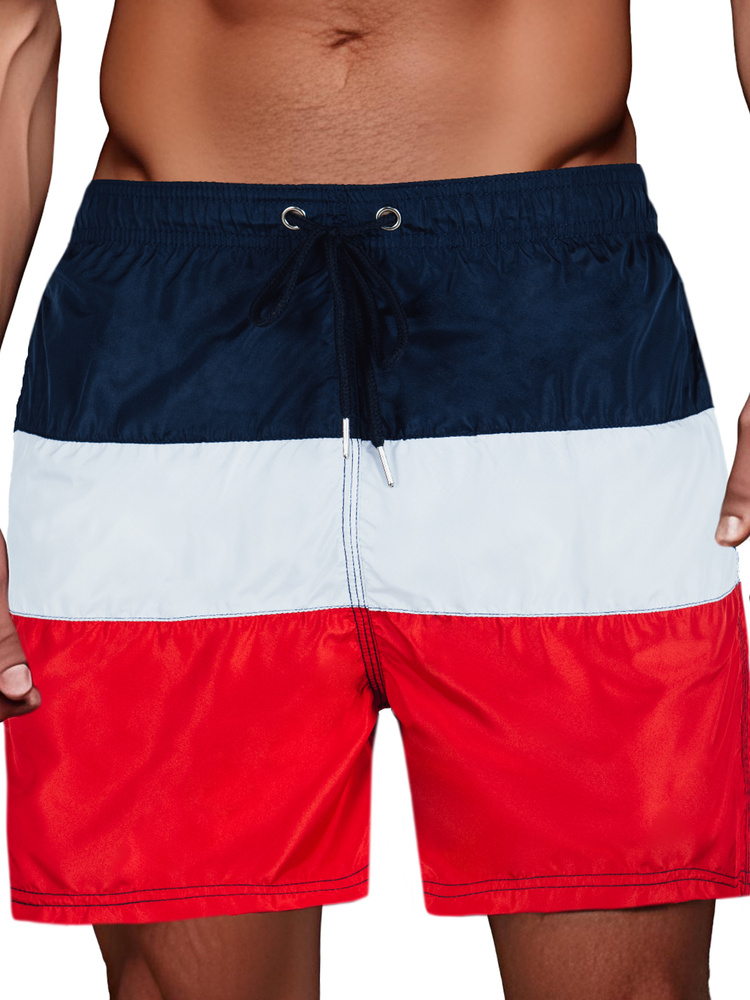 Pánske tmavomodré a sivé plavky Dstreet SX2516