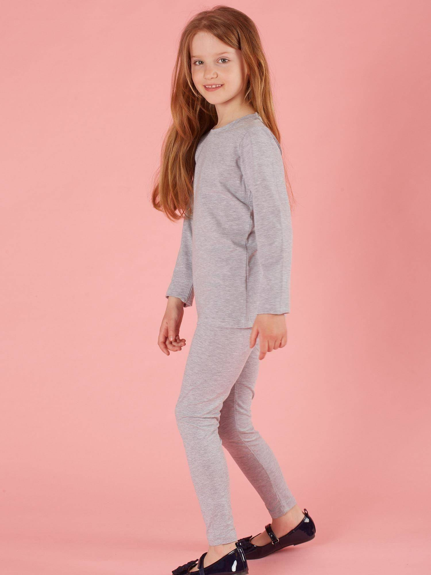 Yups Girls' blouse basic grey