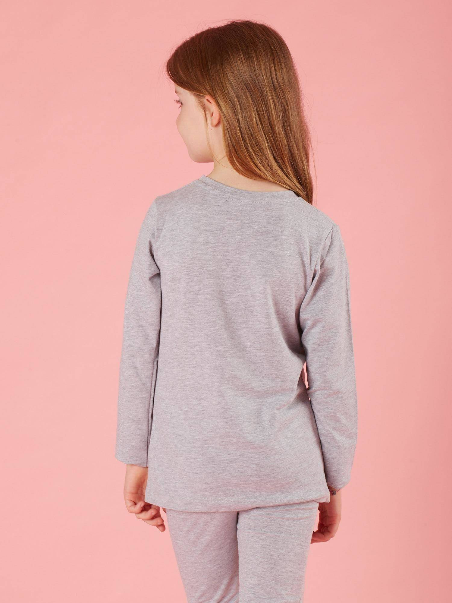 Yups Girls' blouse basic grey