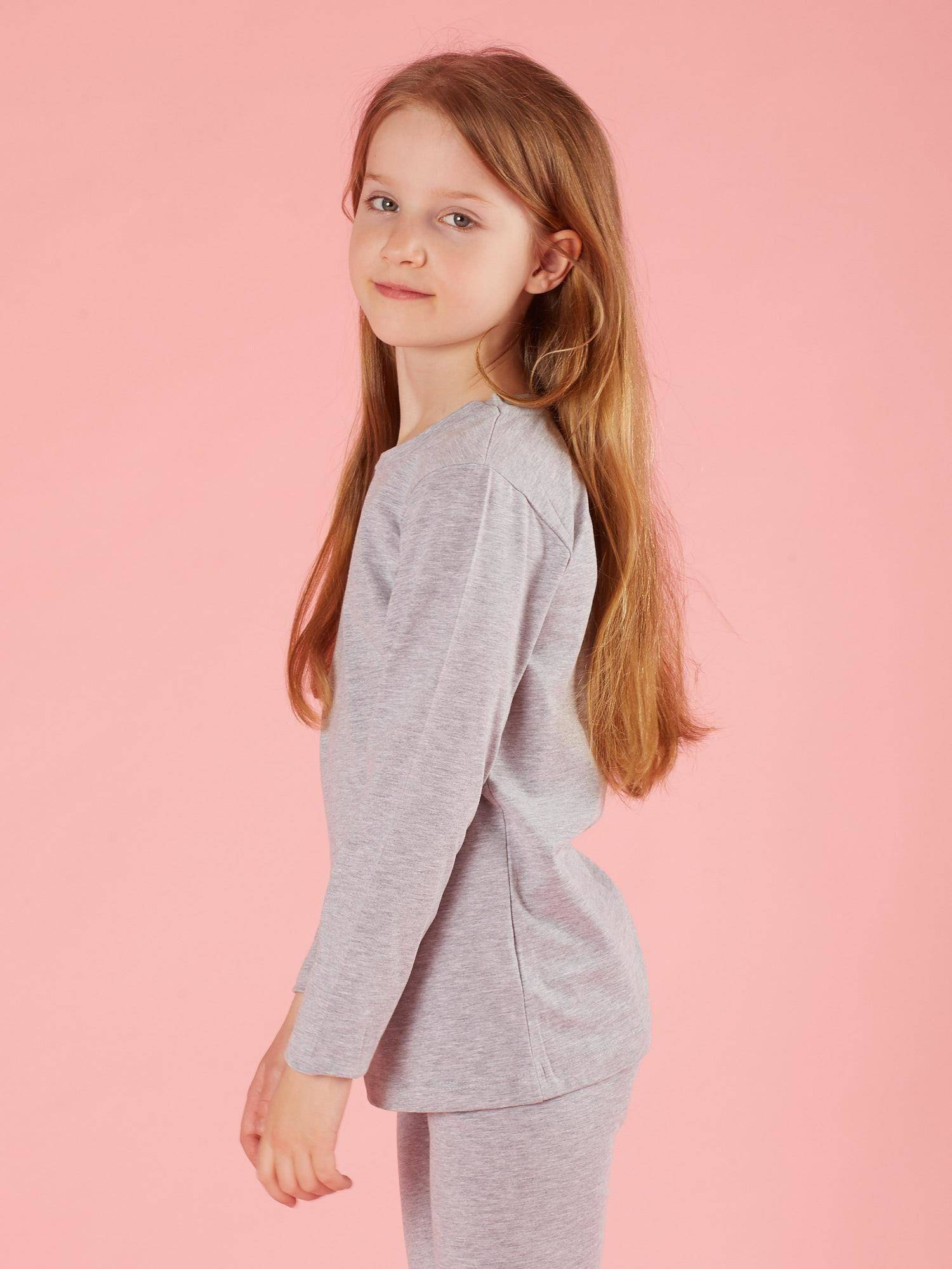 Yups Girls' blouse basic grey