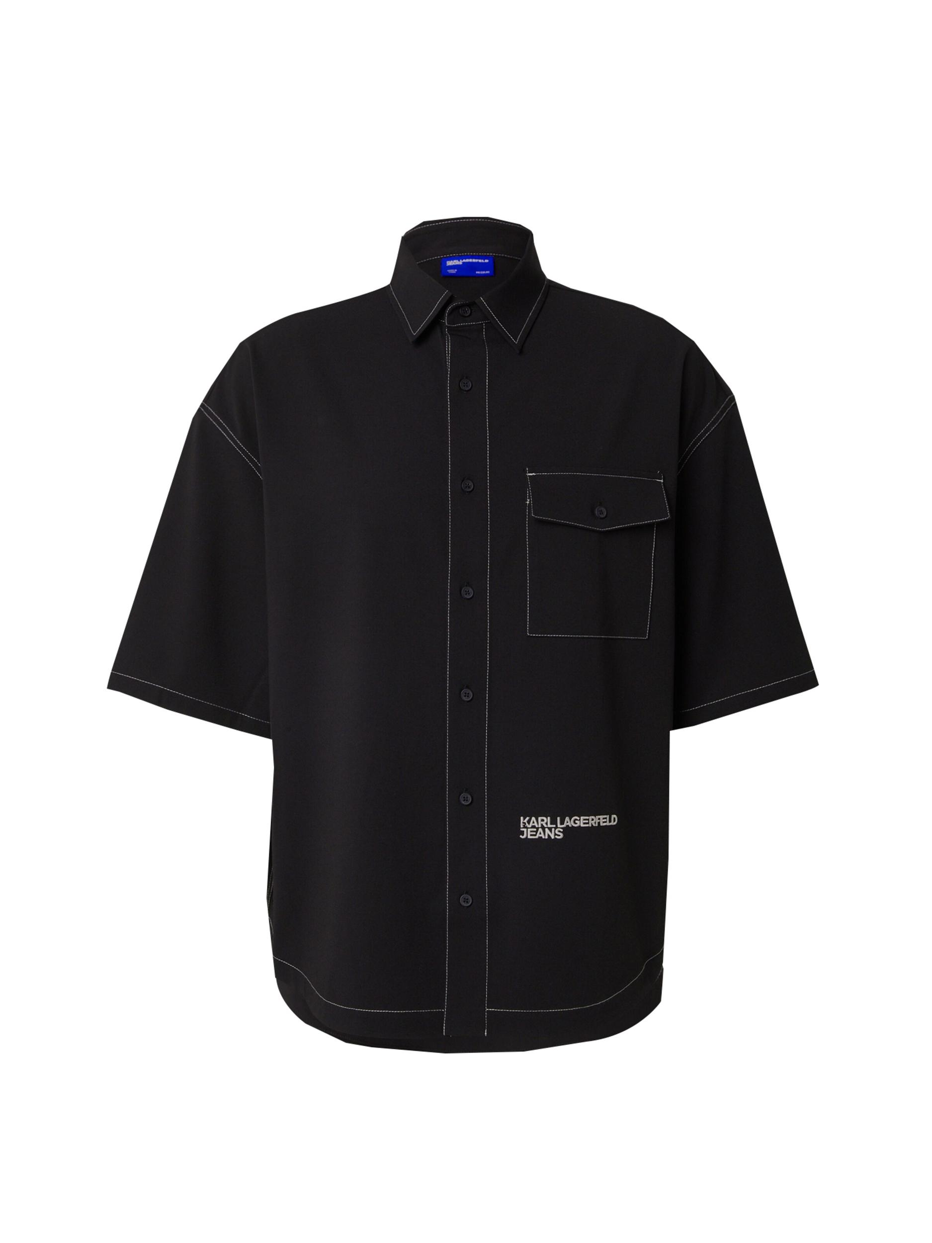 KARL LAGERFELD JEANS Košeľa čierna / biela