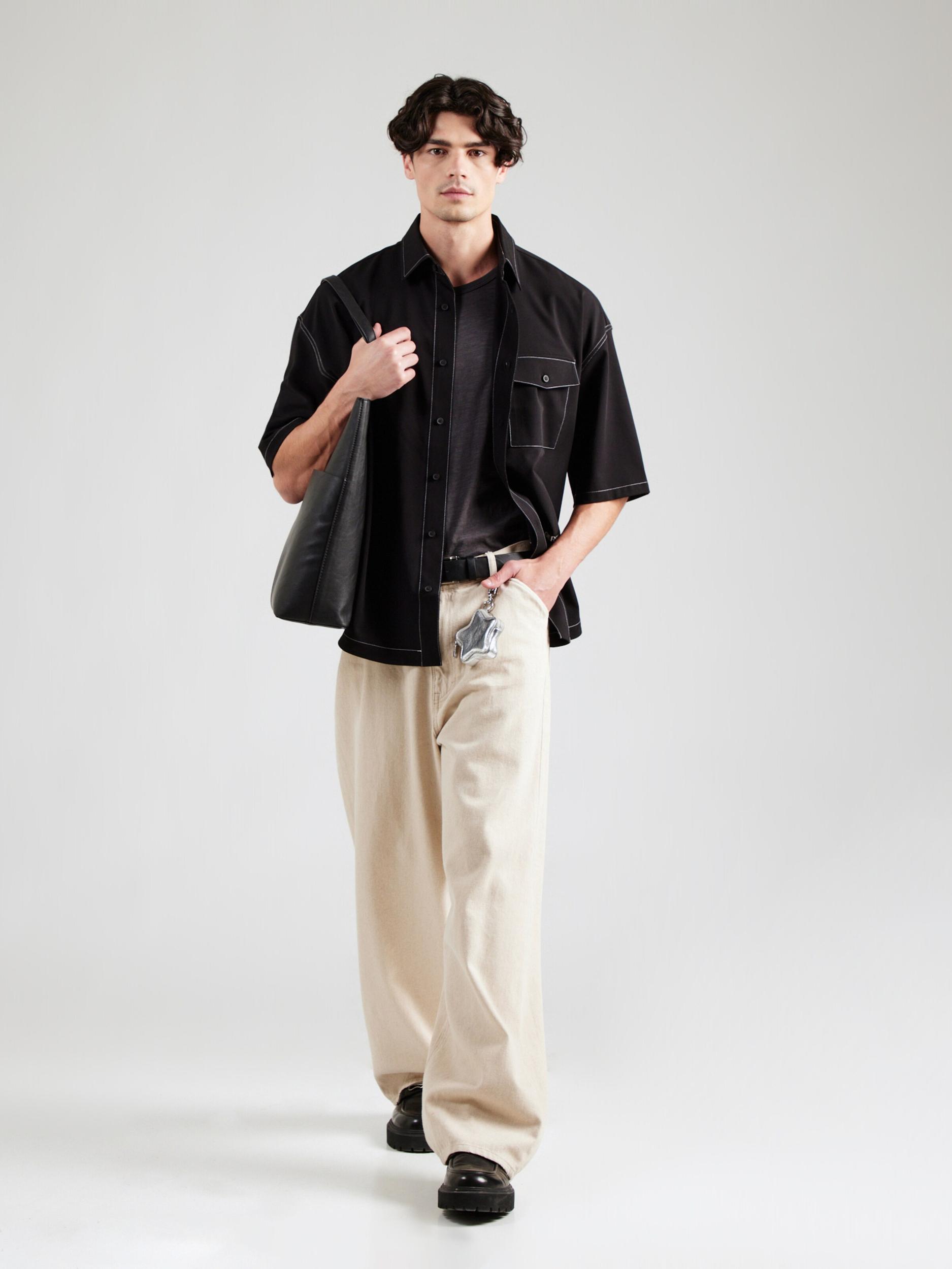 KARL LAGERFELD JEANS Košeľa čierna / biela