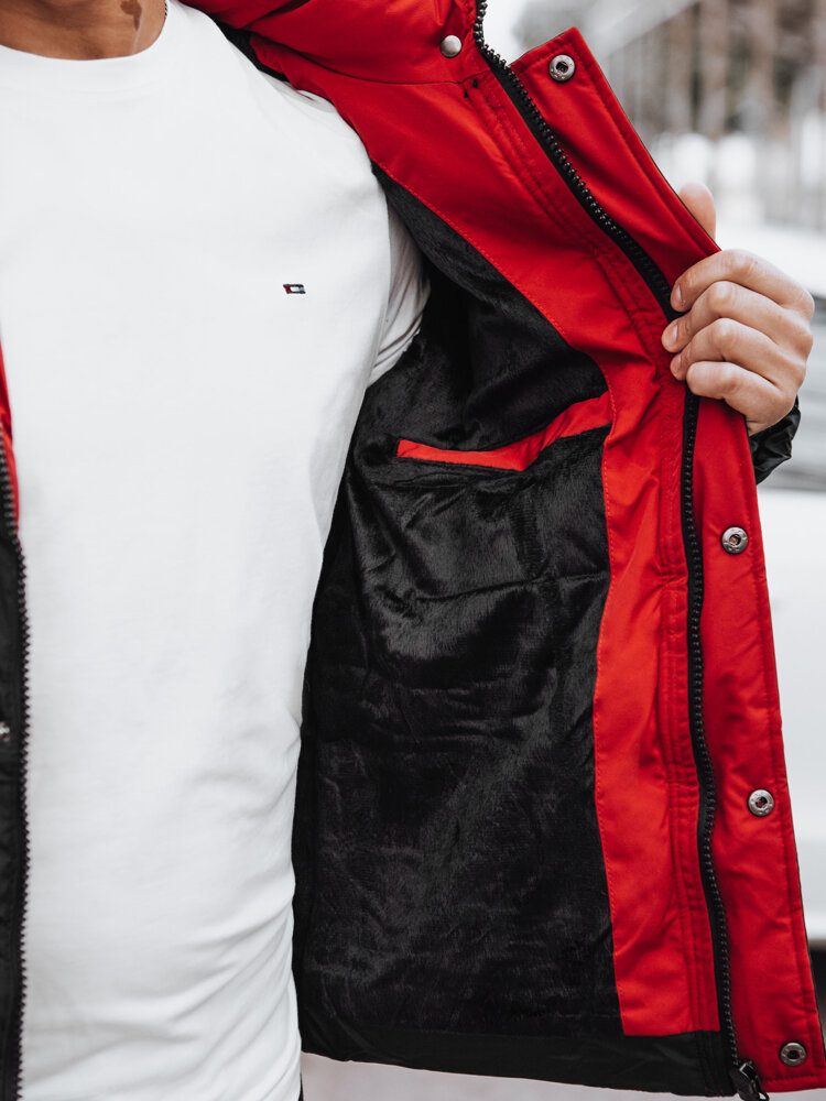 Dstreet Trendy čierna pánska bunda na zimu