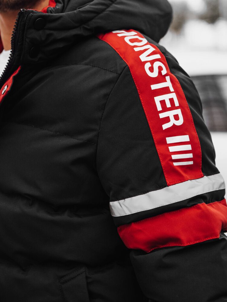 Dstreet Trendy čierna pánska bunda na zimu