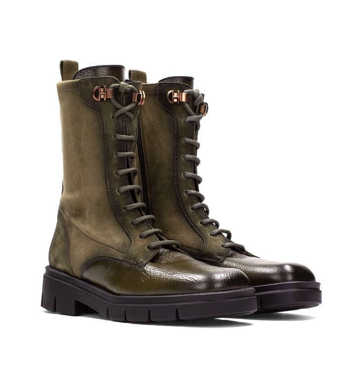 Luxusní kotníkové boty Hispanitas v army stylu Hispanitas HI254234 zelená