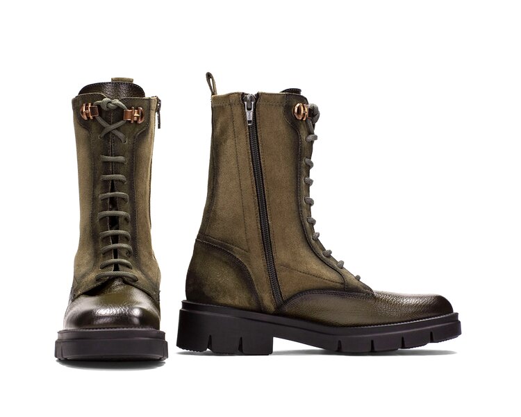 Luxusní kotníkové boty Hispanitas v army stylu Hispanitas HI254234 zelená