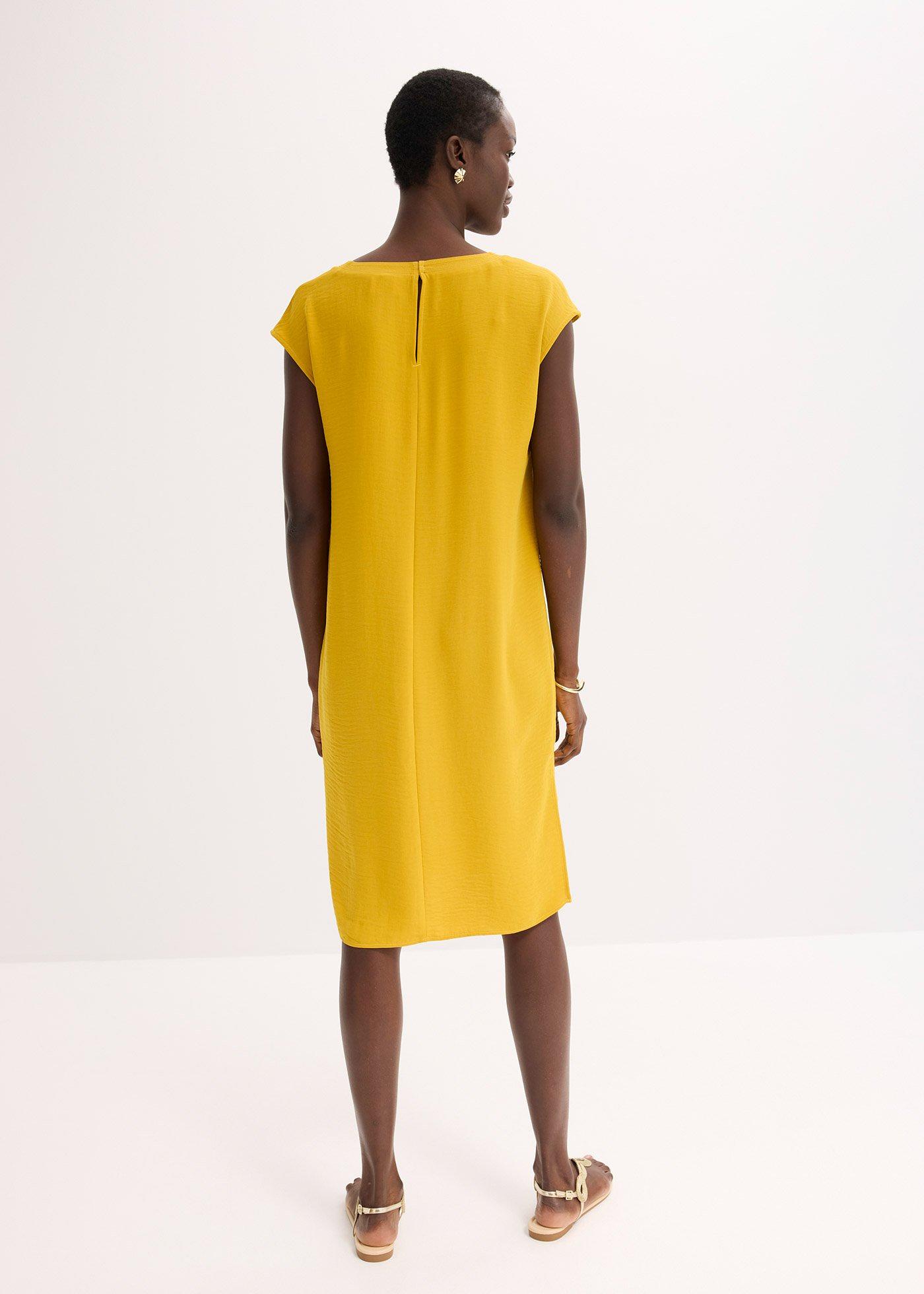 bonprix Šaty zo štruktúrovaného materiálu, farba žltá