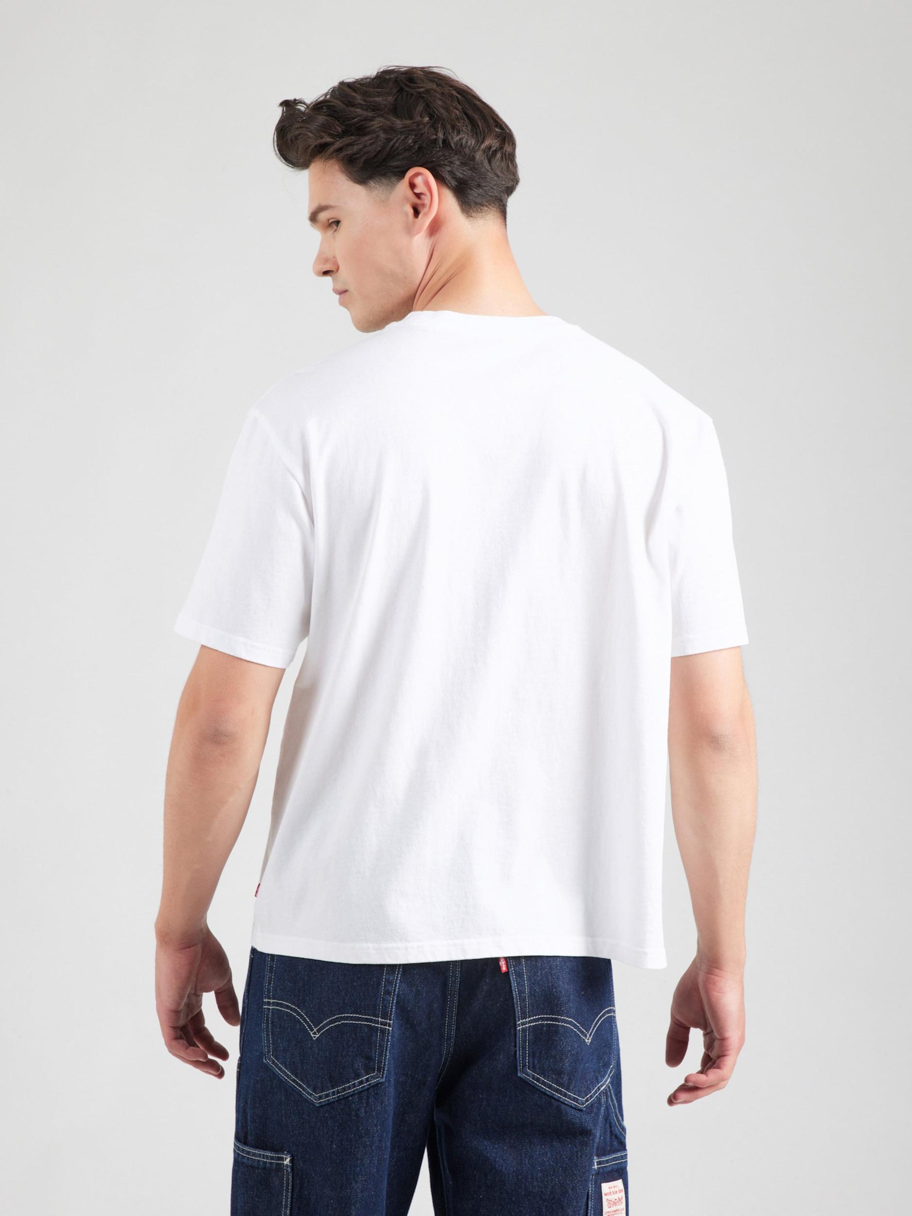 LEVI'S  Tričko 'Lockwood' tmavomodrá / biela