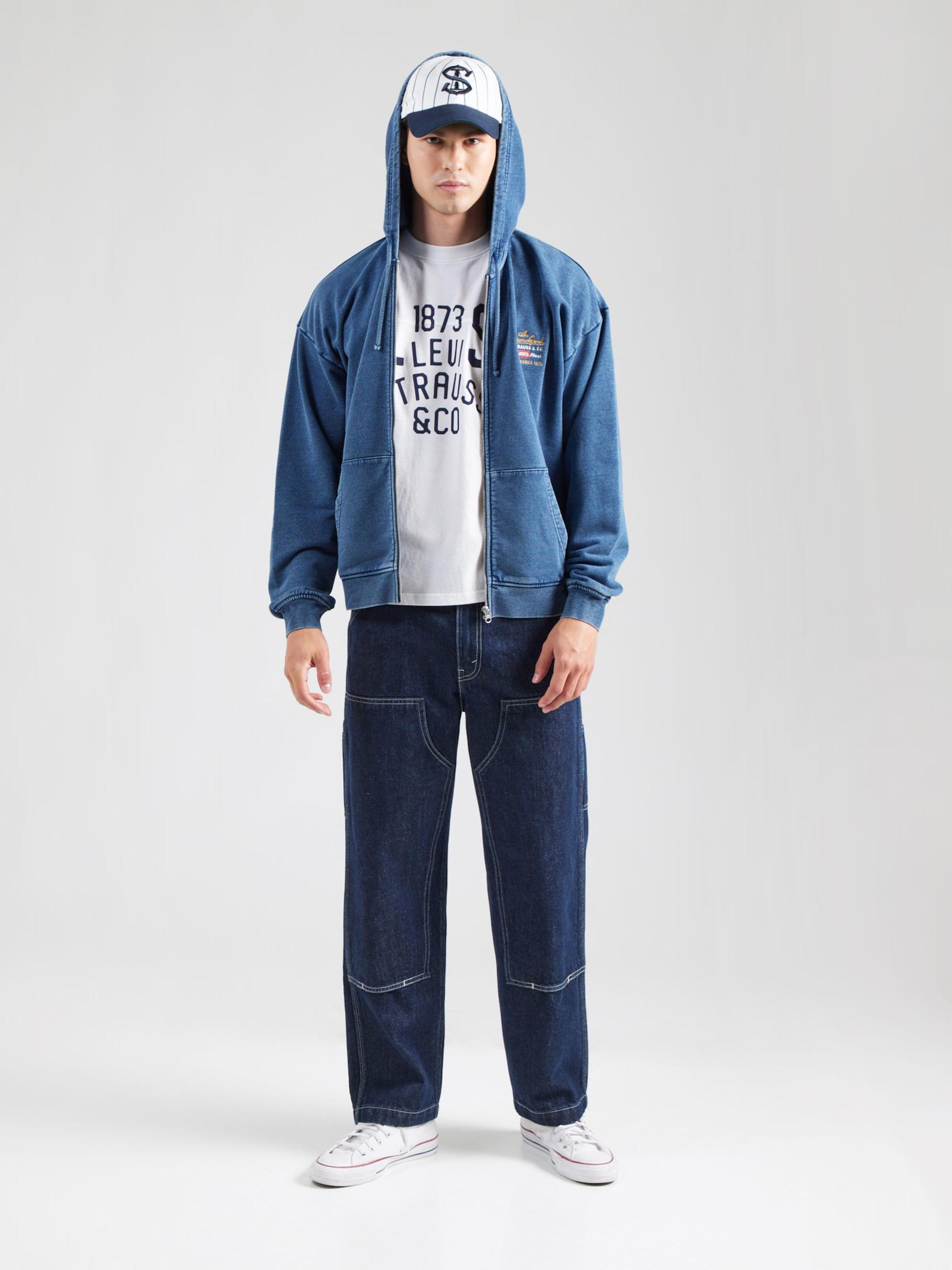 LEVI'S  Tričko 'Lockwood' tmavomodrá / biela