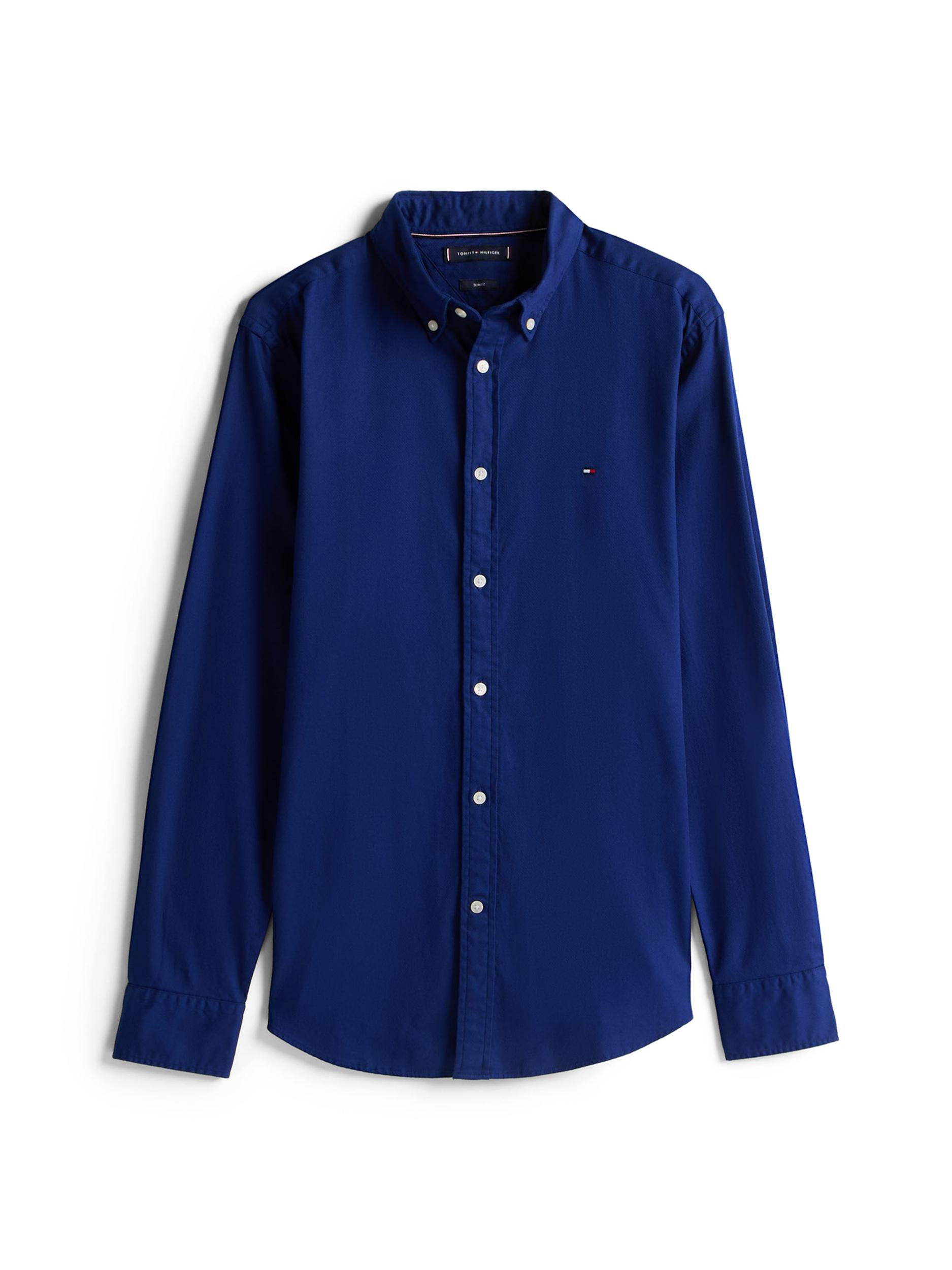 TOMMY HILFIGER Košeľa tmavomodrá / červená / biela