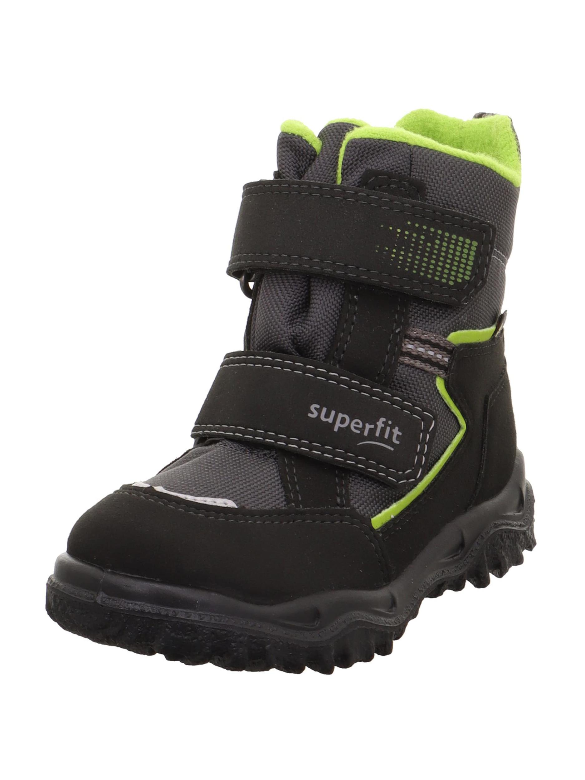 SUPERFIT Snehule 'HUSKY' antracitová / striebornosivá / svetlozelená / čierna
