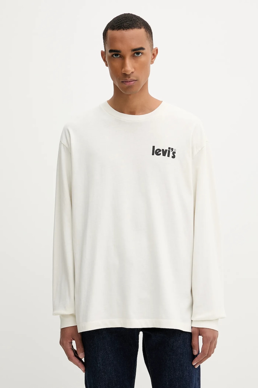 Bavlnené tričko s dlhým rukávom Levi's