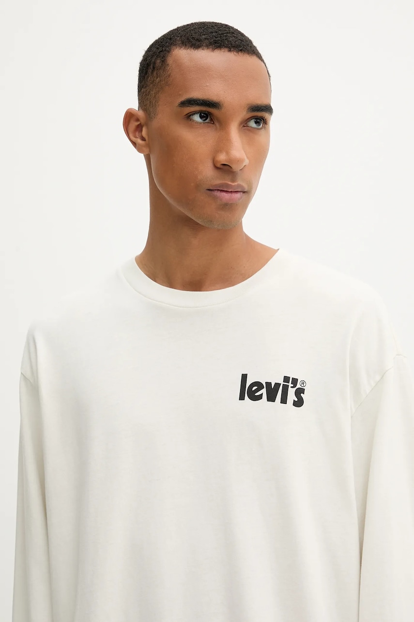 Bavlnené tričko s dlhým rukávom Levi's