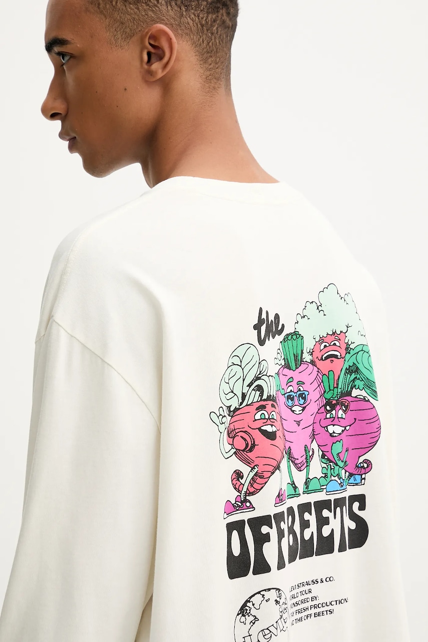 Bavlnené tričko s dlhým rukávom Levi's