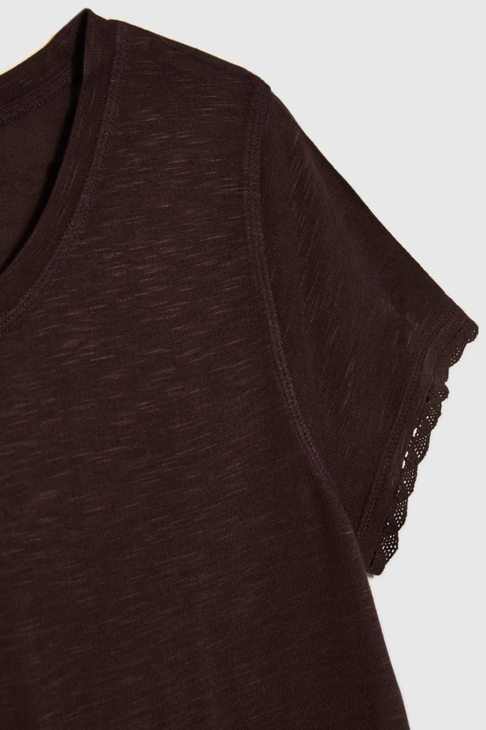 Marisse Brown Short-Sleeved Blouse