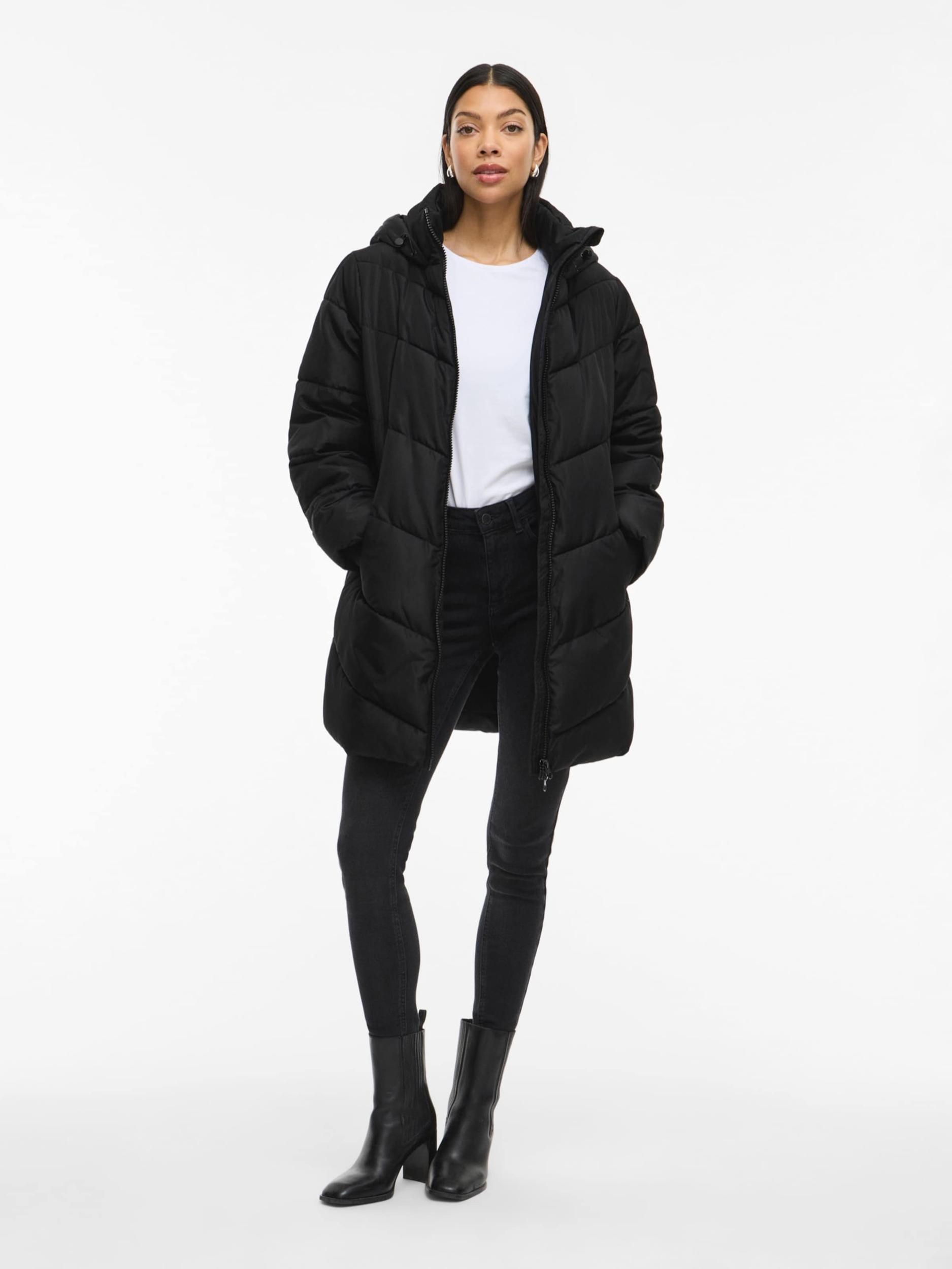 VILA Zimný kabát 'VIMILJA' čierna