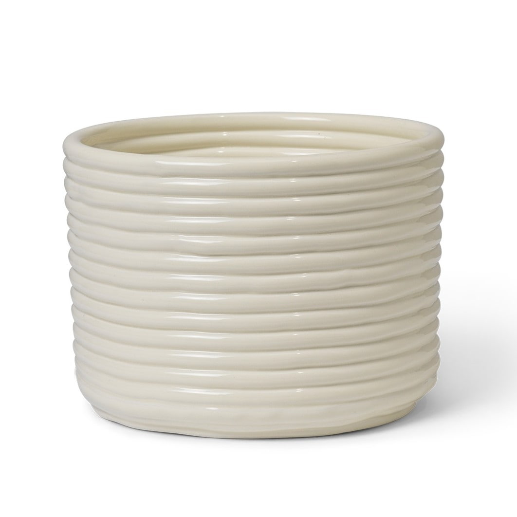 Ferm Living Obal na kvetináč Corduroy Off White