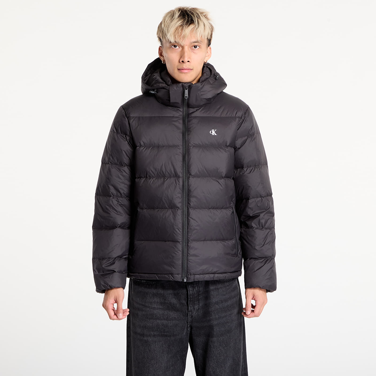 Páperka Calvin Klein Jeans Ls Nylon Zip Off Hooded Jacket Black M