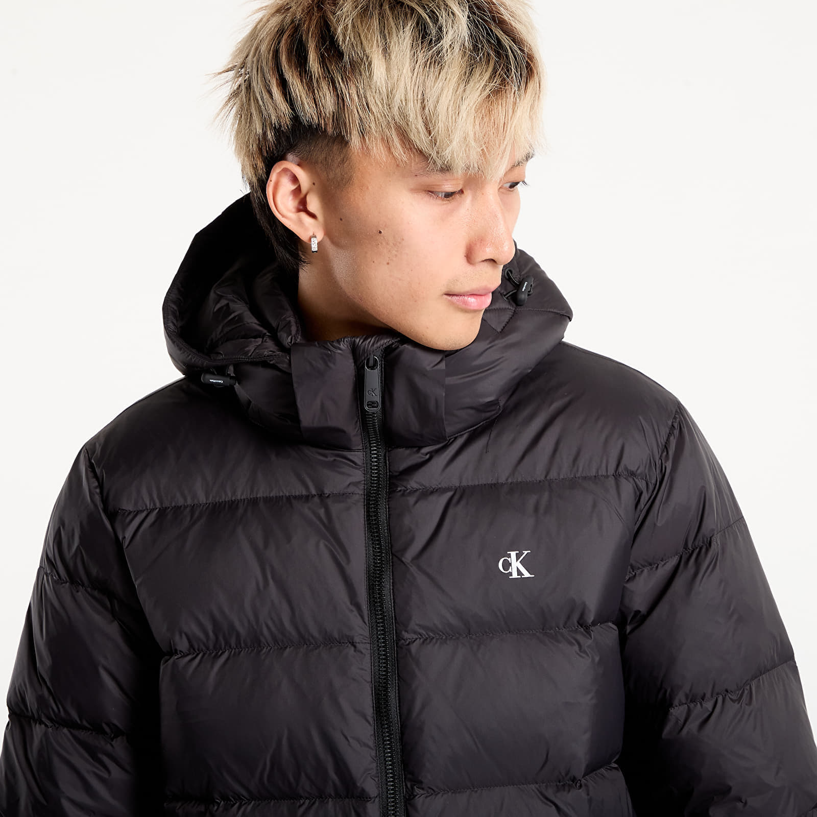 Páperka Calvin Klein Jeans Ls Nylon Zip Off Hooded Jacket Black M