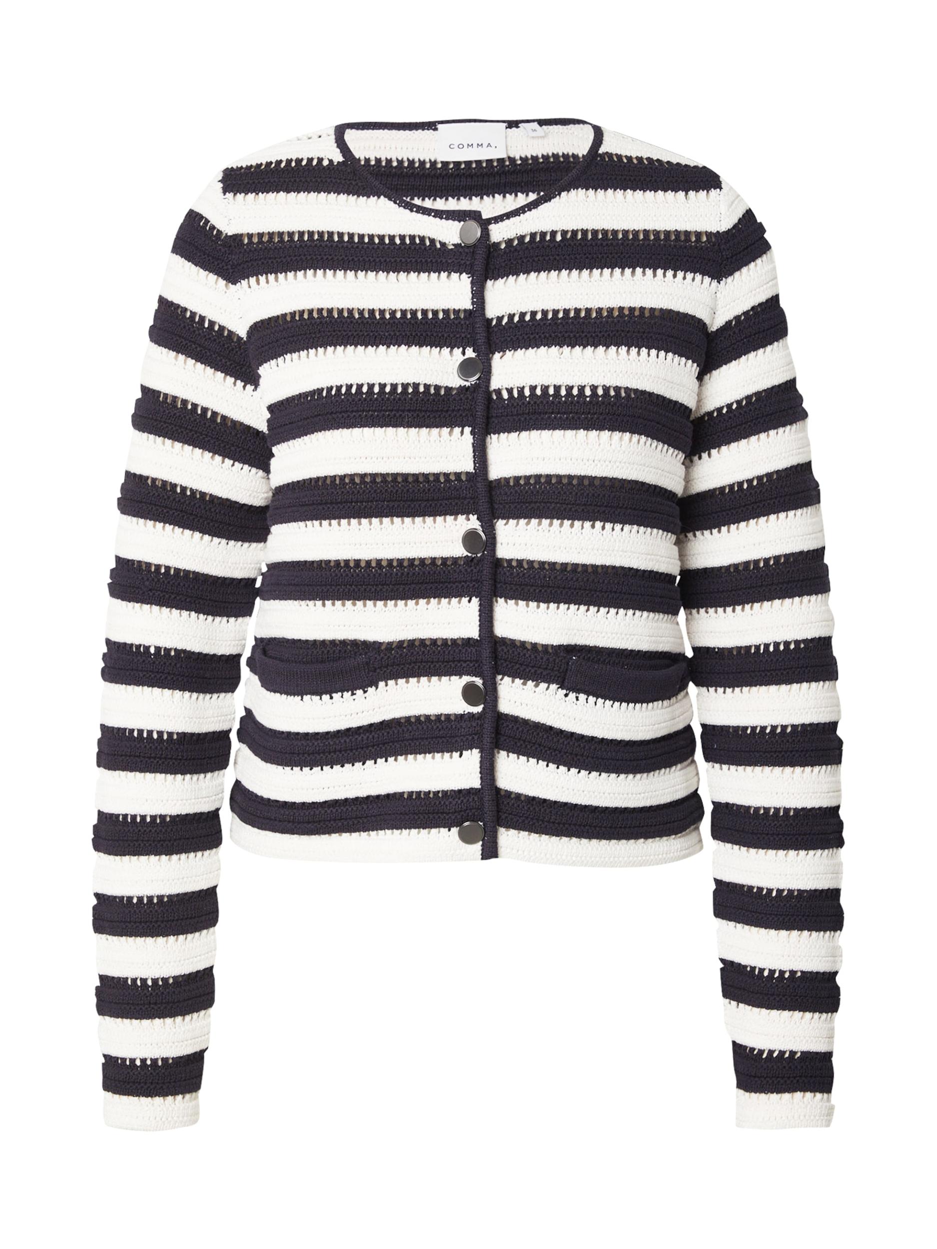 COMMA Kardigán čierna / biela