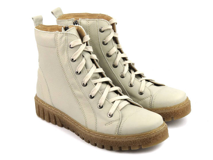 Dámské kozačky a kozačky polské značky HELIOS Komfort 575, ecru