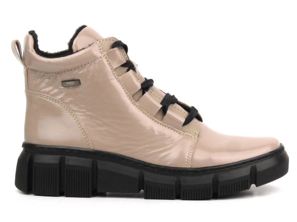 Kožené dámské kotníkové boty polské značky - HELIOS KOMFORT 523, béžová
