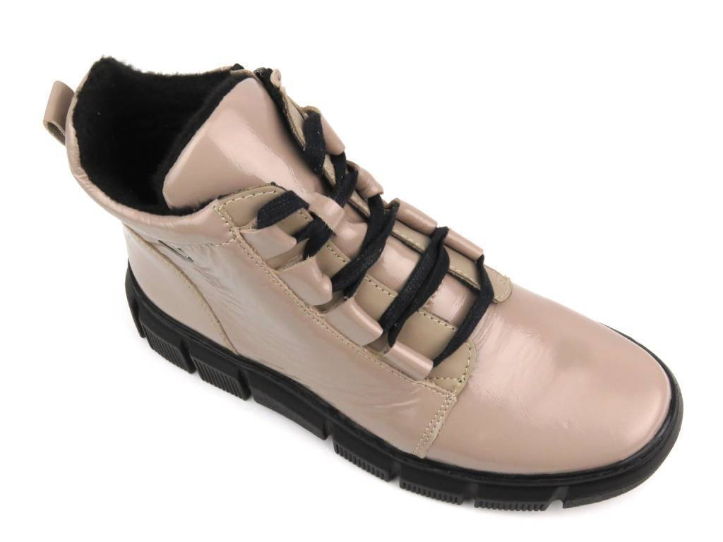 Kožené dámské kotníkové boty polské značky - HELIOS KOMFORT 523, béžová