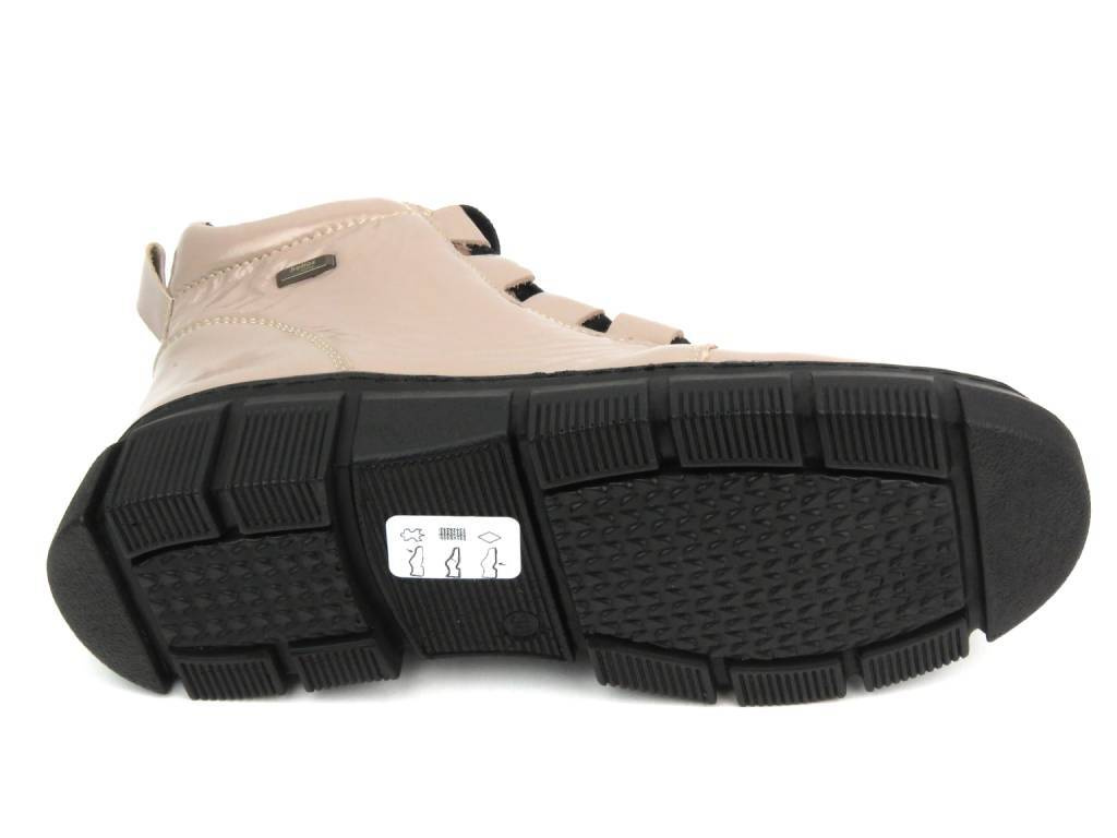 Kožené dámské kotníkové boty polské značky - HELIOS KOMFORT 523, béžová