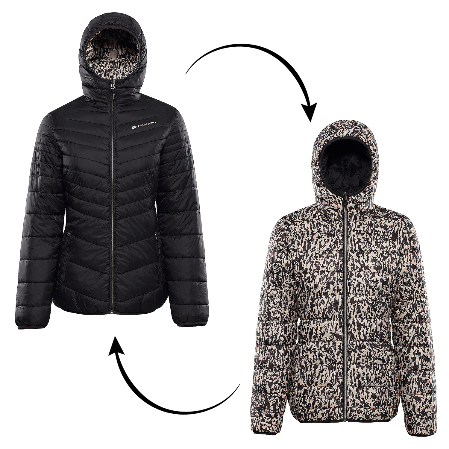 ALPINE PRO - EROMA DÁMSKA OBOJSTRANNÁ BUNDA HI-THERM