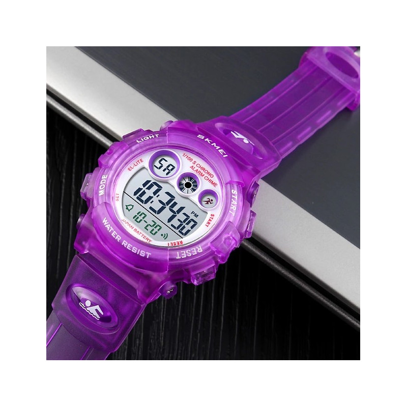 SKMEI 1451 Detské športové hodinky Little lady Fialové