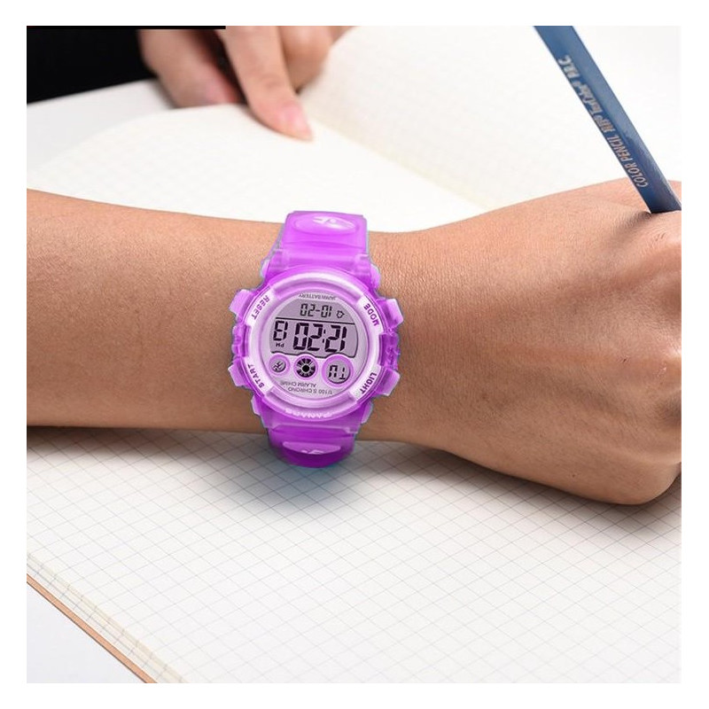 SKMEI 1451 Detské športové hodinky Little lady Fialové