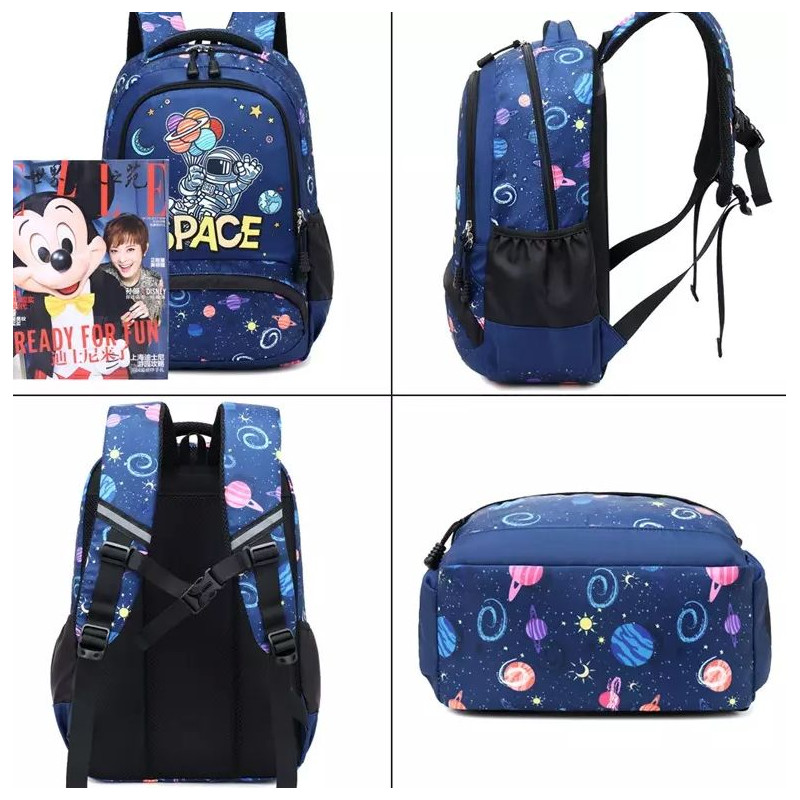 Meisohua Meiso chlapčenský školský batoh set 3v1 Kozmo Space 16L