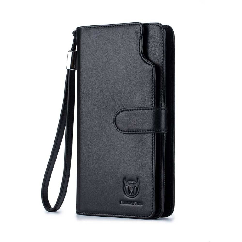 Bullcaptain kožená dlhá peňaženka Maurus Čierna