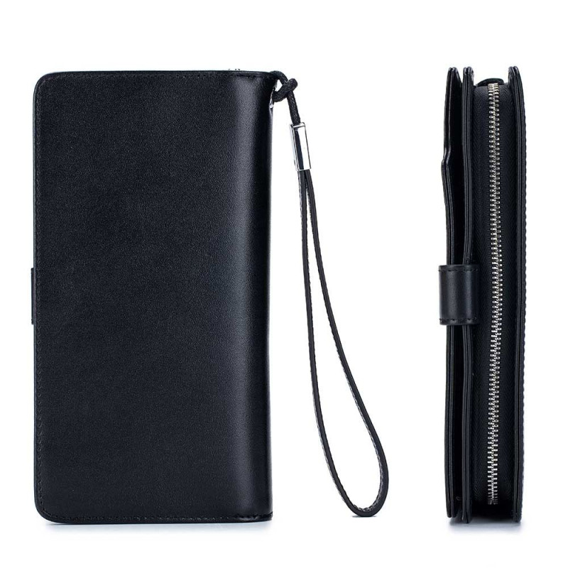 Bullcaptain kožená dlhá peňaženka Maurus Čierna