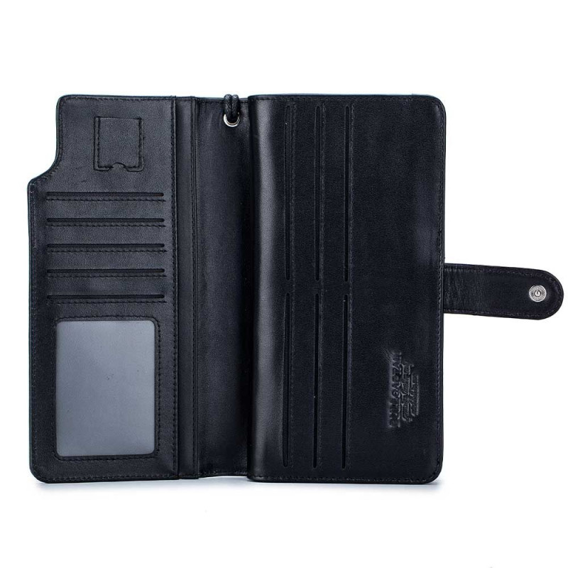 Bullcaptain kožená dlhá peňaženka Maurus Čierna