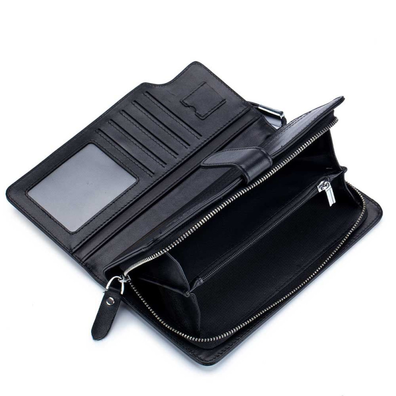 Bullcaptain kožená dlhá peňaženka Maurus Čierna