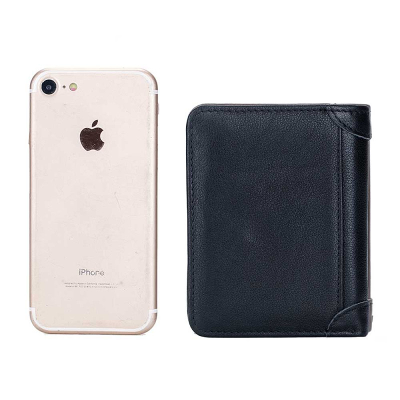 Bullcaptain elegantná kožená peňaženka Gerold Čierna