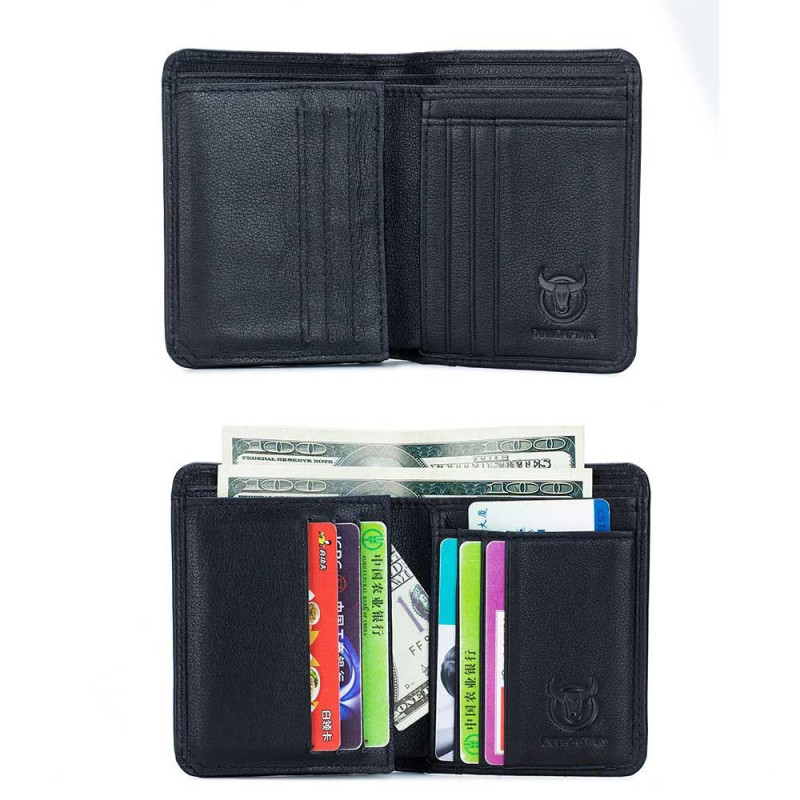 Bullcaptain elegantná kožená peňaženka Gerold Čierna