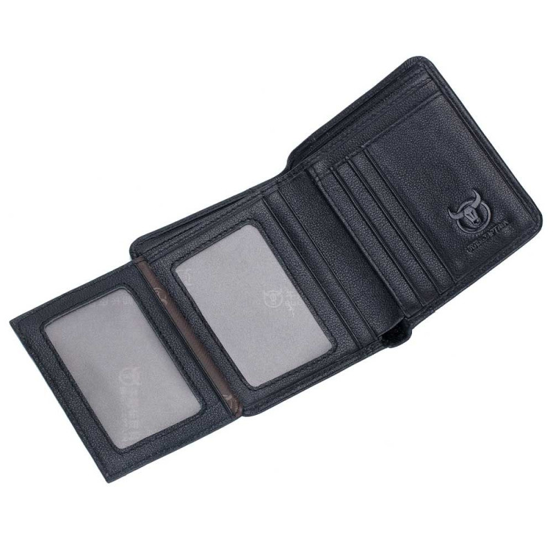 Bullcaptain elegantná kožená peňaženka Gerold Čierna