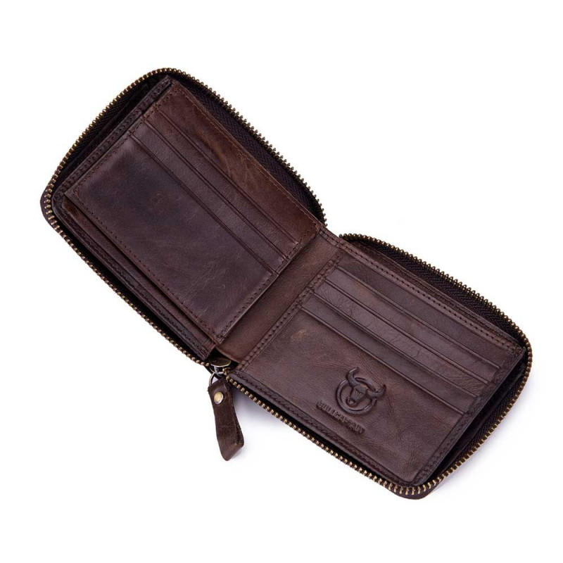 Bullcaptain elegantná kožená peňaženka Tyron Hnedá