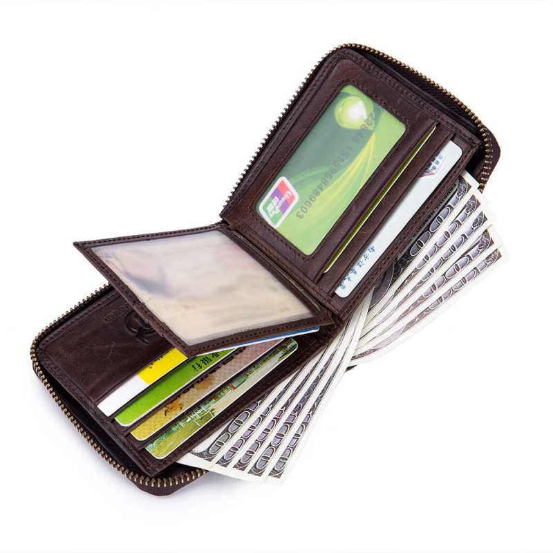 Bullcaptain elegantná kožená peňaženka Tyron Hnedá