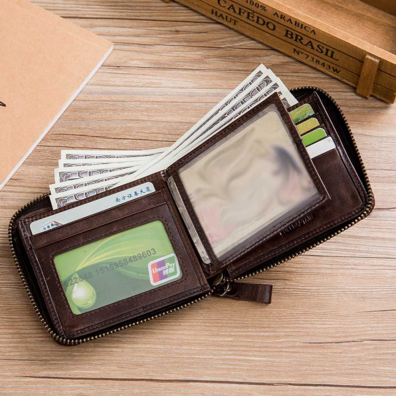 Bullcaptain elegantná kožená peňaženka Tyron Hnedá