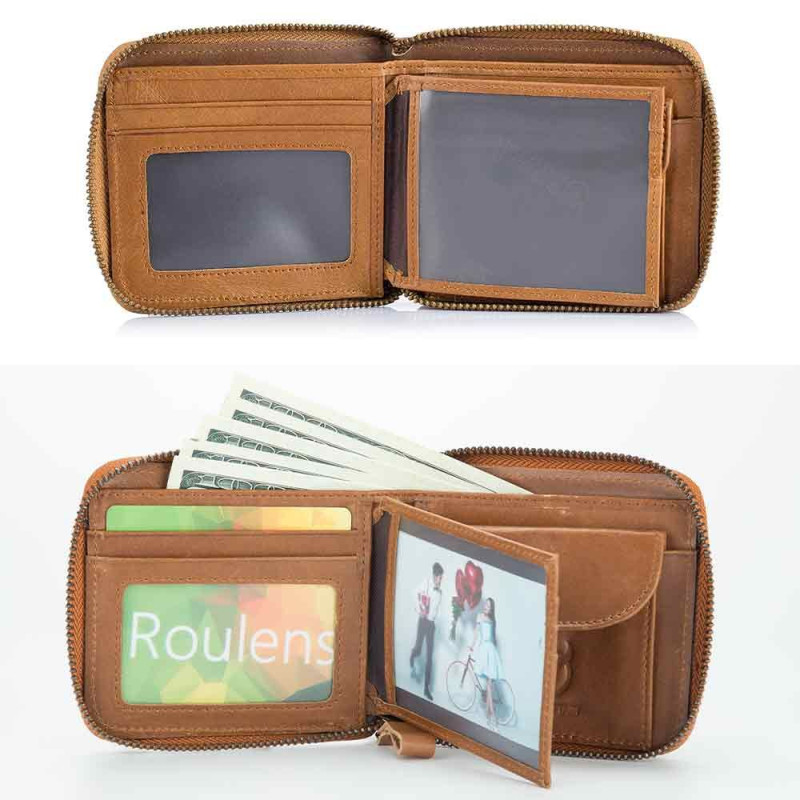 Bullcaptain kožená peňaženka s retiazkou Gwen Camel