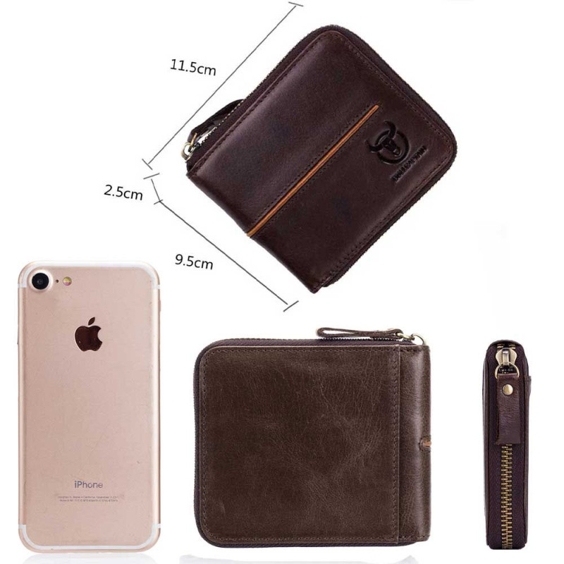 Bullcaptain elegantná kožená peňaženka Tyron Hnedá