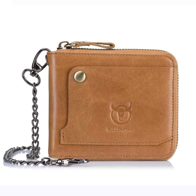 Bullcaptain kožená peňaženka s retiazkou Gwen Camel