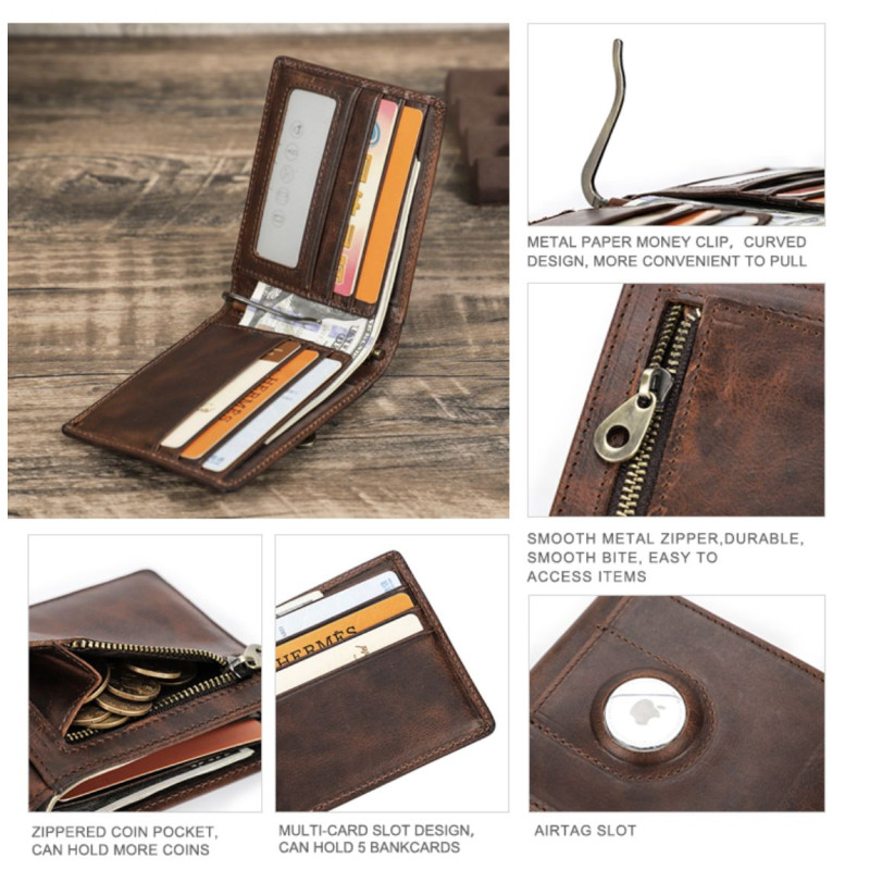 Contacts pánska kožená peňaženka dolárovka Agathon