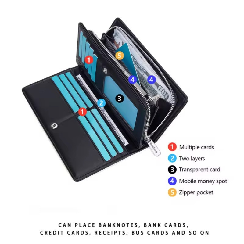 Baellerry dlhá peňaženka s pútkom Carter Čierna